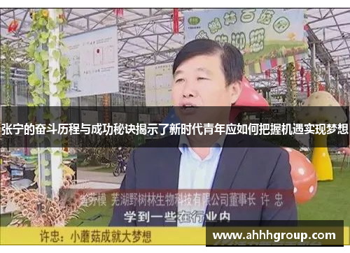 张宁的奋斗历程与成功秘诀揭示了新时代青年应如何把握机遇实现梦想